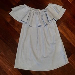 NWT Heart & Hips Blue & White striped dress
